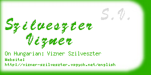 szilveszter vizner business card